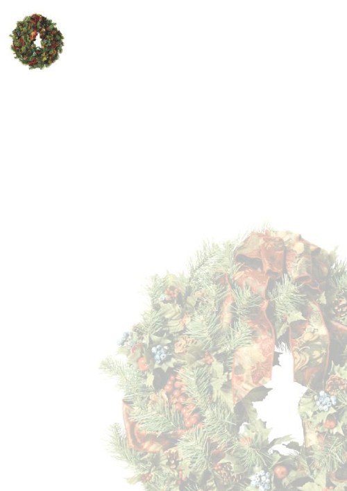 Christmas Wreath Christmas Letterhead - Blank