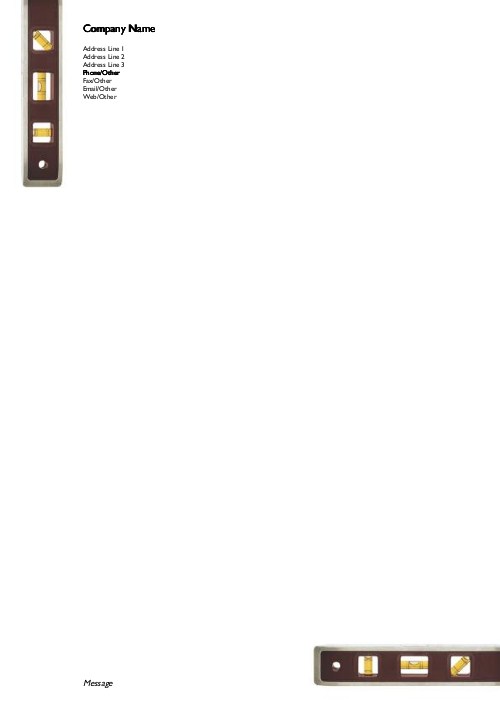 Construction Level A4 Recycled Letterhead