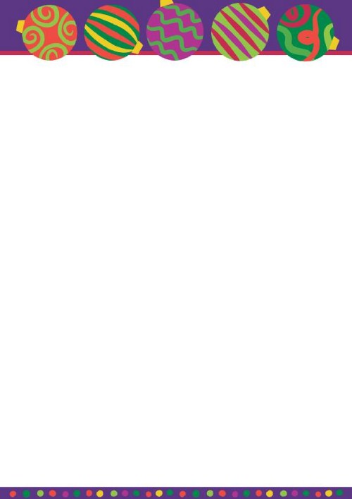 Festive Photo Christmas Letterhead - Blank
