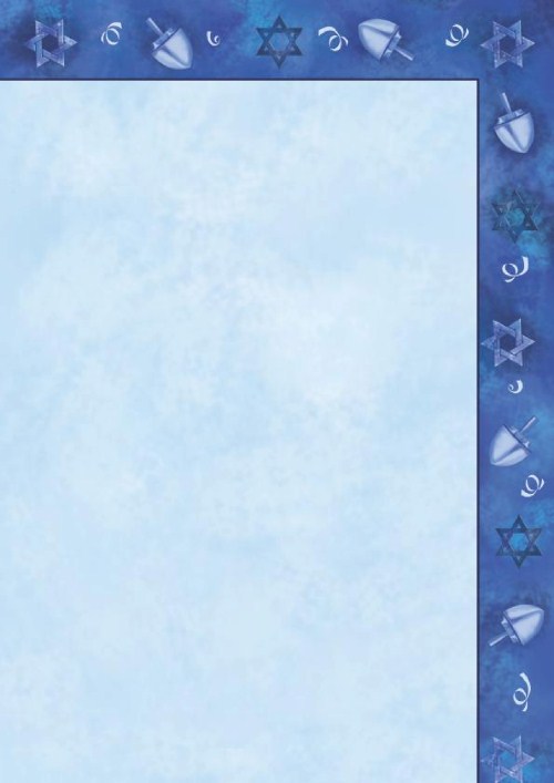 Hanukkah Traditions Christmas Letterhead - Blank