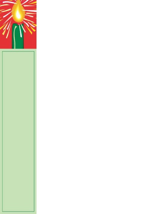 Large Candle Christmas Letterhead - Blank