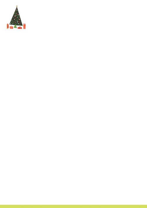 Graphic Evergreen Christmas Letterhead - Blank