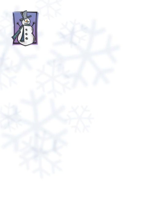 Snowman with Snowflakes Christmas Letterhead - Blank