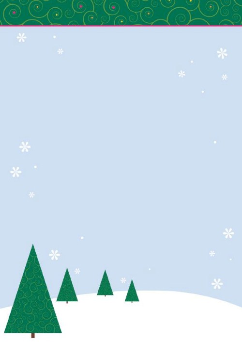 Trees of Peace Christmas Letterhead - Blank
