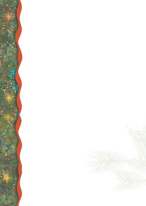 Twinkling Tree Christmas Letterhead - Blank