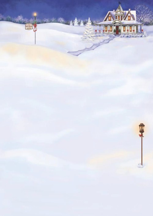 Victorian Christmas Christmas Letterhead - Blank