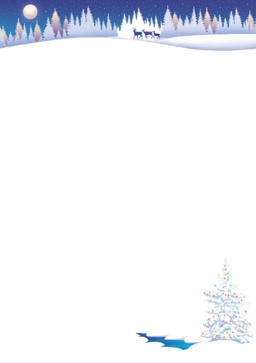 Wonderland in White Christmas Letterhead - Blank