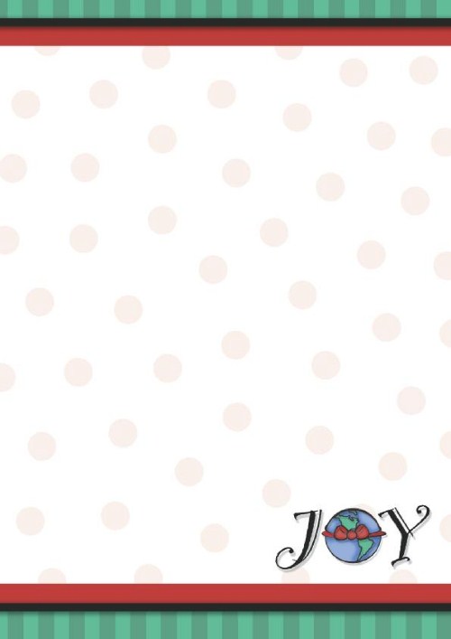 World of Joy Christmas Letterhead - Blank