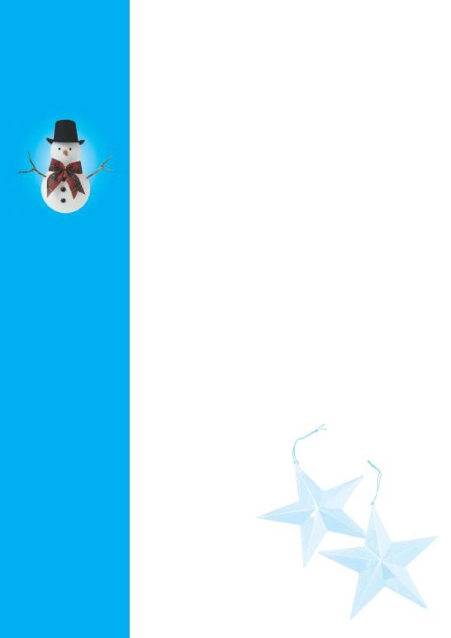 Snowman Ornament Christmas Letterhead - Blank