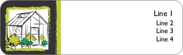 Greenhouse Illustration Return Address Labels