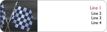 Crossed Chequered Flags Return Address Labels