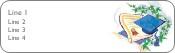 Diploma and Graduation Cap Return Address Labels