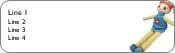 Large Rag Doll Return Address Labels