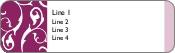 Scrolling Flowers-Violet Return Address Labels