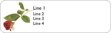A Single Rose Return Address Labels