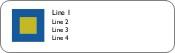 Blue and Green Squares Return Address Labels