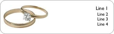 His and Her Wedding Rings Return Address Labels