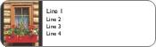 Log Cabin Window Box Return Address Labels