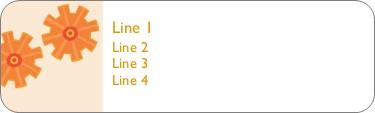 Orange Gears Return Address Labels