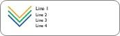 Tri-Coloured V's Return Address Labels