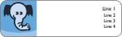 Kiddie Elephant Return Address Labels