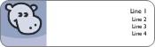 Kiddie Hippo Return Address Labels
