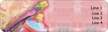 Paint Brush and Tube Return Address Labels