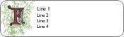 Floral F Return Address Labels