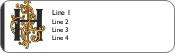 Floral H Return Address Labels