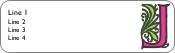 Floral J Return Address Labels