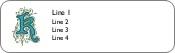 Floral K Return Address Labels