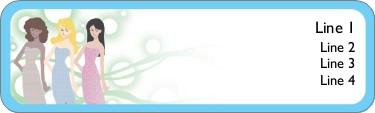 Three Ladies Return Address Labels