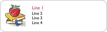 Apple and Books Return Address Labels
