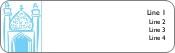 Blue Temple Return Address Labels