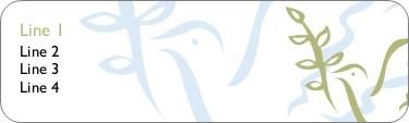 Peace Dove Return Address Labels