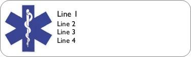 Medical Symbol Return Address Labels