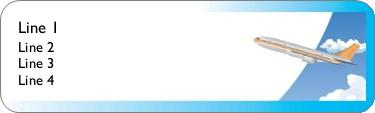 Aircraft in Sky Return Address Labels