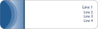 Blue Radiating Return Address Labels