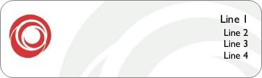 Red Graphic Return Address Labels
