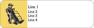 Delivery Man Return Address Labels