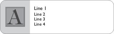 Monogram A Return Address Labels