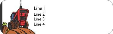 Red Tractor Return Address Labels