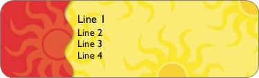Lots of Sun Return Address Labels