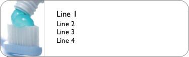 Toothpaste and Toothbrush Return Address Labels