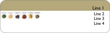 Categorised Spices Return Address Labels