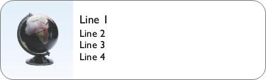 World Globe Return Address Labels