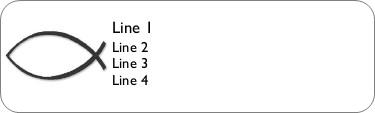 Christian Fish Return Address Labels