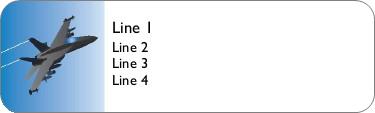 Fighter Jet Return Address Labels