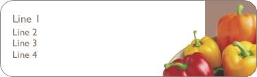 Market Fresh Peppers Return Address Labels