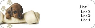 Puppy and Bone Return Address Labels